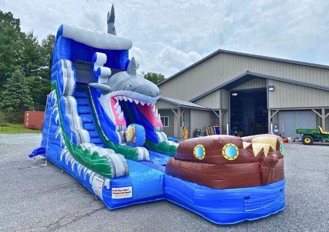 18ft Shark Attack Pirate Waterslide